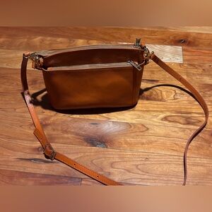 Chic Brown Leather Crossbody Bag